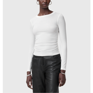 AllSaints Bec Long Sleeve Slim Ramskull T-Shirt